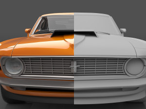 1970 Mustang Boss 429 Modèle 3D