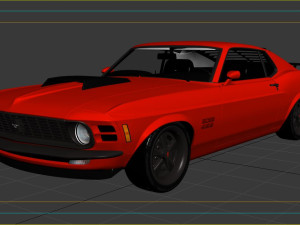 1970 Mustang Boss 429 Modèle 3D