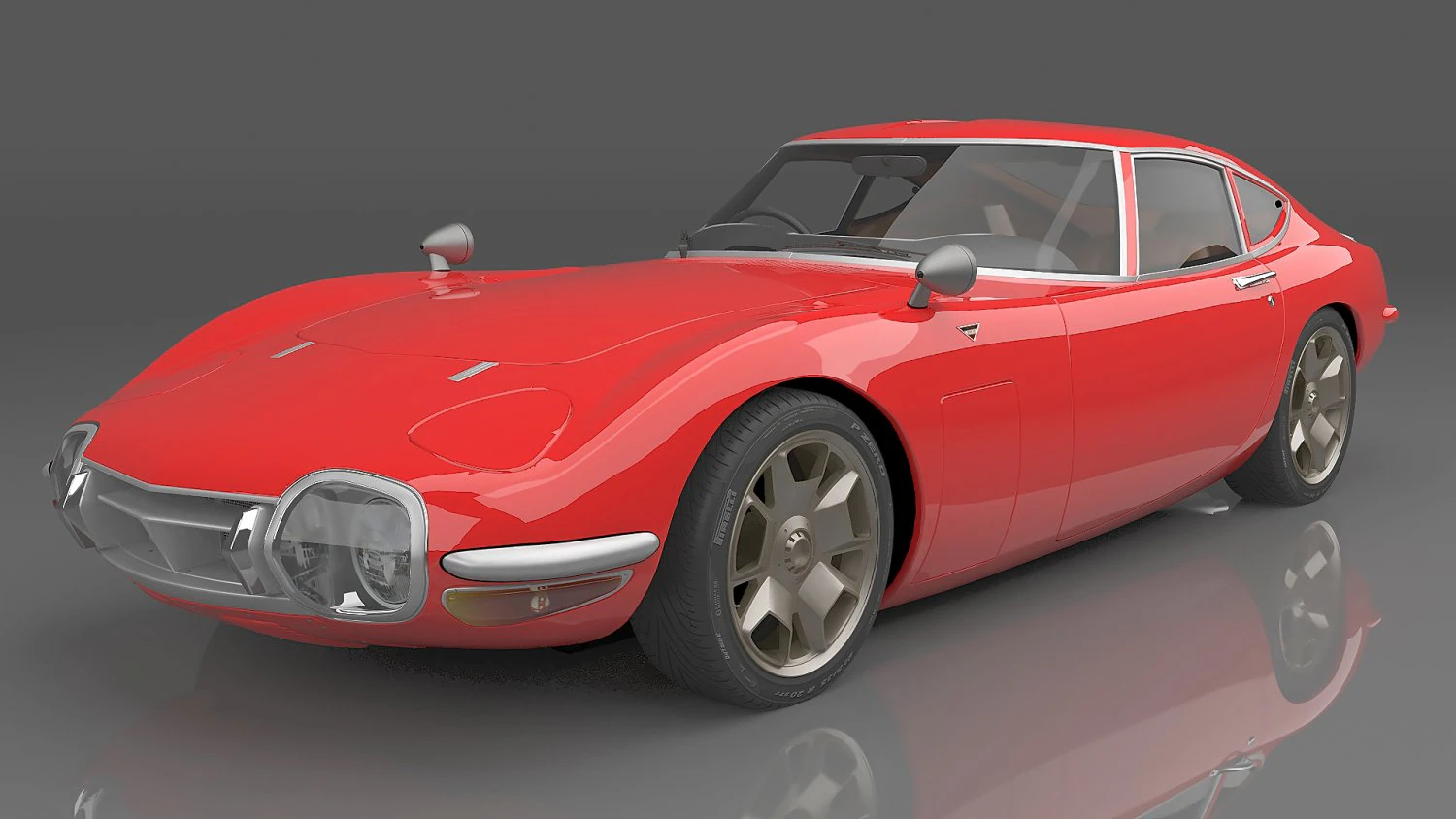 1969 Toyota 2000GT 3D Model .c4d .max .obj .3ds .fbx .stl .blend