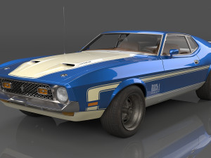1971 Mustang Mach 1 3D मॉडल