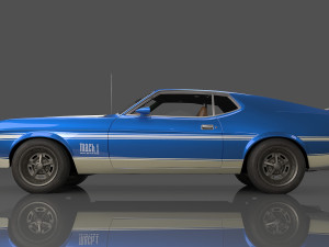 1971 Mustang Mach 1 3Dモデル