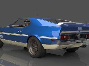 1971 Mustang Mach 1 3Dモデル