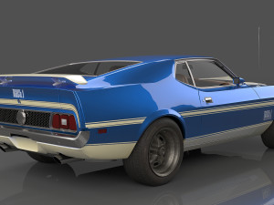 1971 Mustang Mach 1 3Dモデル