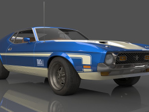 1971 Mustang Mach 1 3Dモデル