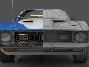 1971 Mustang Mach 1 3Dモデル