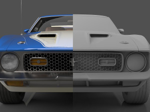 1971 Mustang Mach 1 3Dモデル