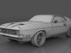 1971 Mustang Mach 1 3Dモデル