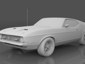 1971 Mustang Mach 1 3Dモデル