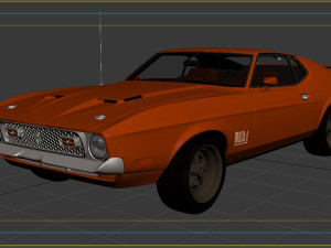 1971 Mustang Mach 1 3Dモデル