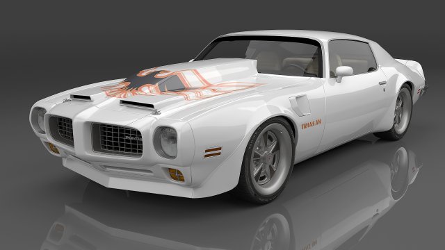 1973 Pontiac Firebird Trans Am 3D 모델 .c4d .max .obj .3ds .fbx .stl .blend 