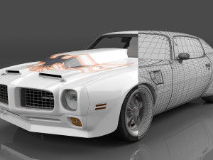 1973 Pontiac Firebird Trans Am 3D 모델