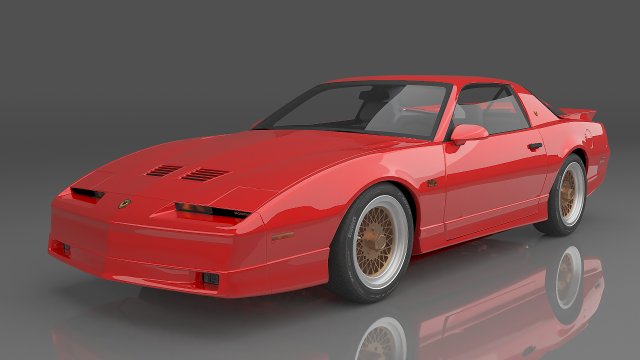 1987 Pontiac Firebird Trans Am GTA 3D 模型 .c4d .max .obj .3ds .fbx .stl .blend 