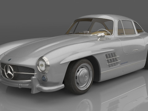 1954 Mercedes-Benz 300 SL Gullwing Coupe 3D Model