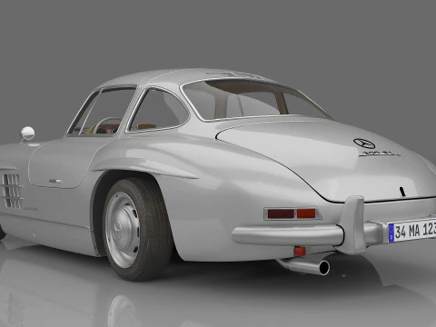 Mercedes-Benz 300 SL Gullwing Coup&eacute; uit 1954 3D Model