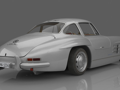 1954 Mercedes-Benz 300 SL Gullwing Coupe 3D Model