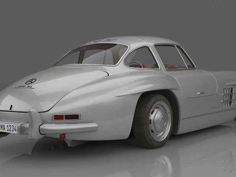 Mercedes-Benz 300 SL Gullwing Coup&eacute; uit 1954 3D Model