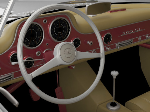 1954 Mercedes-Benz 300 SL Gullwing Coupe 3D Model