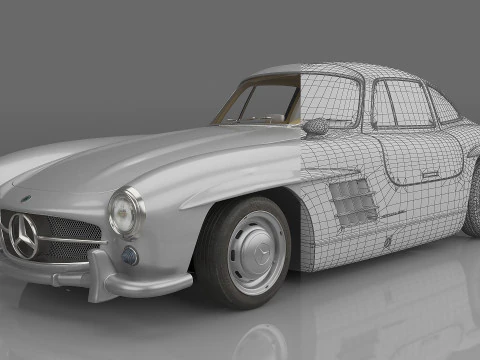 Mercedes-Benz 300 SL Gullwing Coup&eacute; uit 1954 3D Model