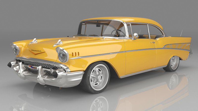 1957 Chevrolet Bel Air 3D-Modell .c4d .max .obj .3ds .fbx .stl .blend