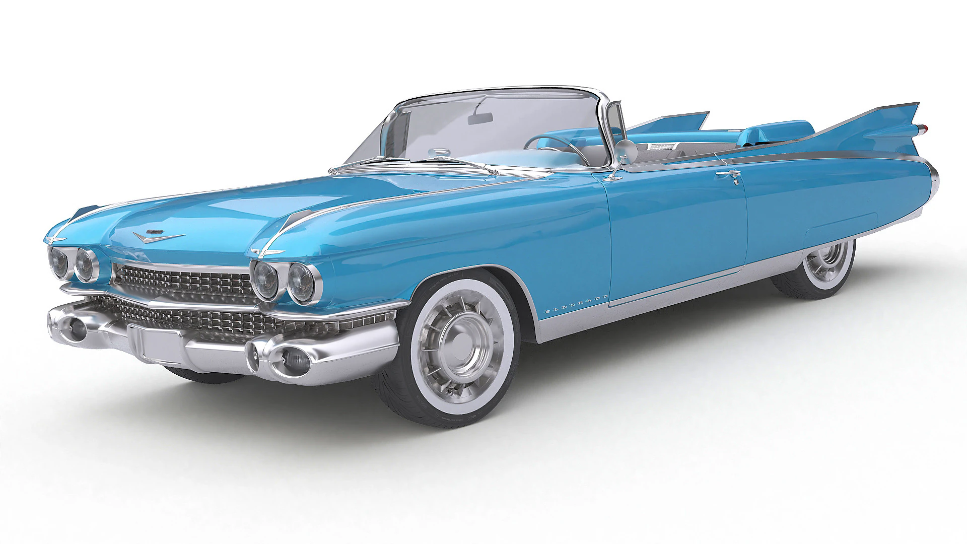 1959 Cadillac Eldorado Biarritz Convertible 3D Model .c4d .max .obj .3ds .fbx .stl .blend 