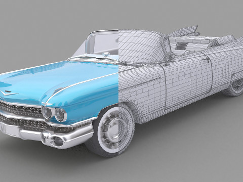 1959 Cadillac Eldorado Biarritz Convertible Modelo 3D