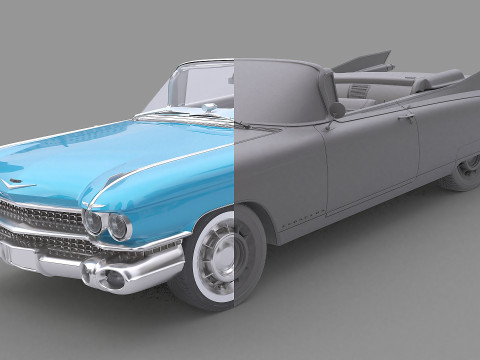 1959 Cadillac Eldorado Biarritz Convertible Modelo 3D