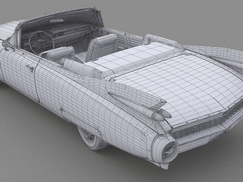 1959 Cadillac Eldorado Biarritz Convertible Modelo 3D