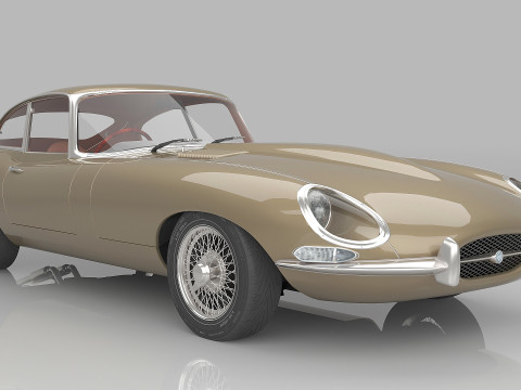 1961 Jaguar E-Type S1 3D 모델