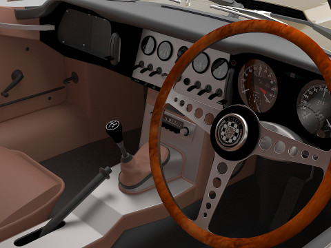 1961 Jaguar E-Type S1 3D 모델