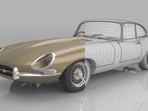 1961 Jaguar E-Type S1 3D 모델