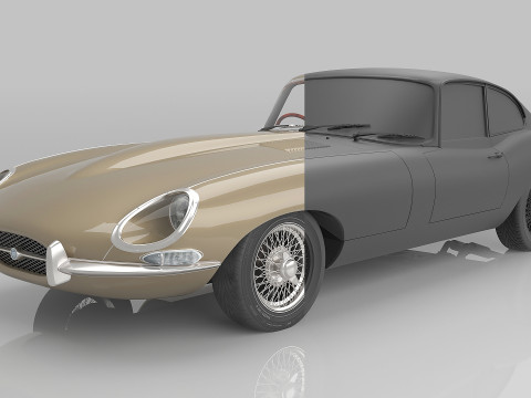 1961 Jaguar E-Type S1 3D 모델