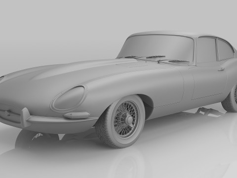 1961 Jaguar E-Type S1 3D 모델