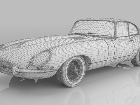 1961 Jaguar E-Type S1 3D 모델