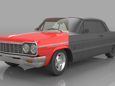 1964 Chevrolet Impala SS 409 3D मॉडल