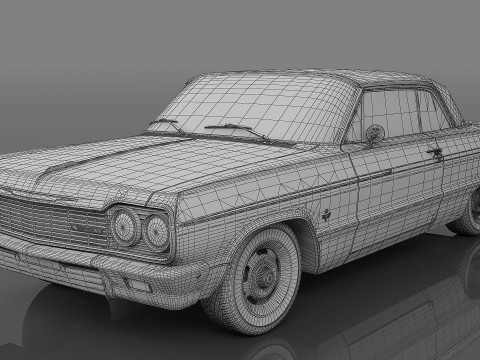 1964 Chevrolet Impala SS 409 3D मॉडल
