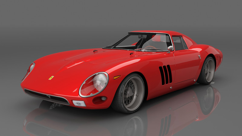 1964 Ferrari 250 GTO 3D Model .c4d .max .obj .3ds .fbx .stl .blend