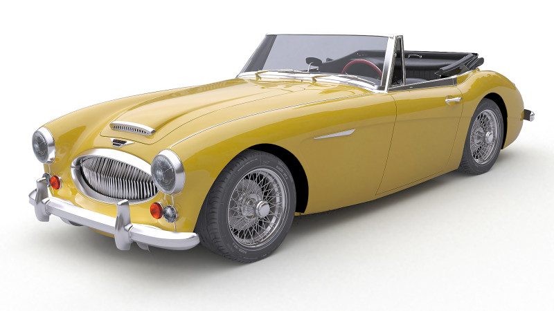 1965 Austin-Healey 3000 MkIII Modelo 3D .c4d .max .obj .3ds .fbx .stl .blend