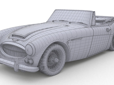1965 Austin-Healey 3000 MkIII Modelo 3D