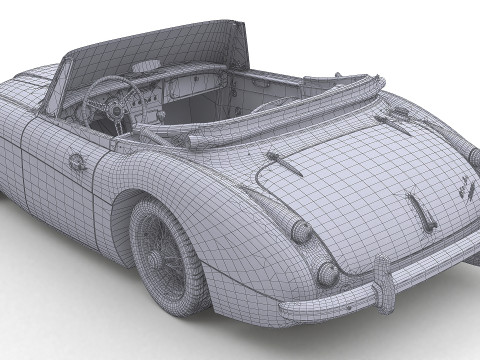 1965 Austin-Healey 3000 MkIII Modelo 3D