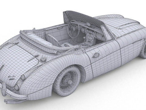 1965 Austin-Healey 3000 MkIII Modelo 3D
