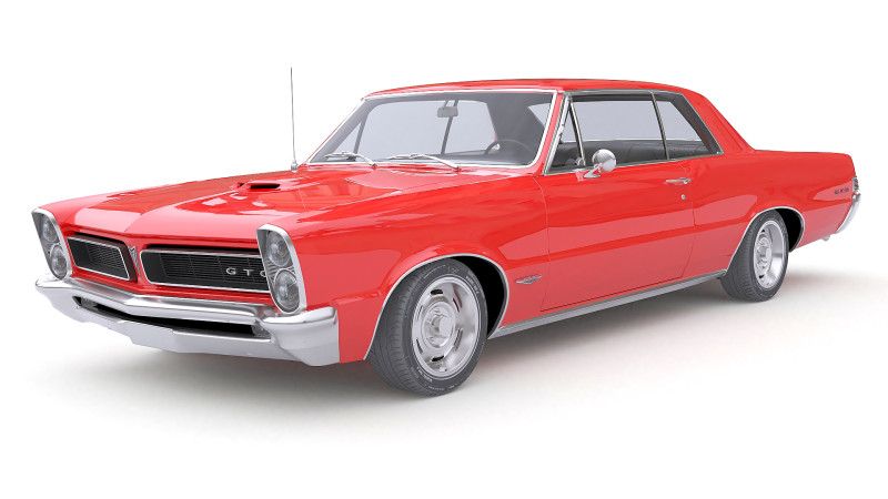 1965 Pontiac GTO 3Dモデル .c4d .max .obj .3ds .fbx .stl .blend