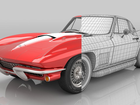 1967 Chevrolet Corvette Sting Ray 427 Model 3D