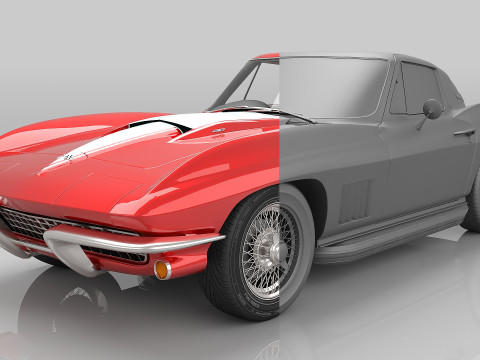 1967 Chevrolet Corvette Sting Ray 427 Model 3D