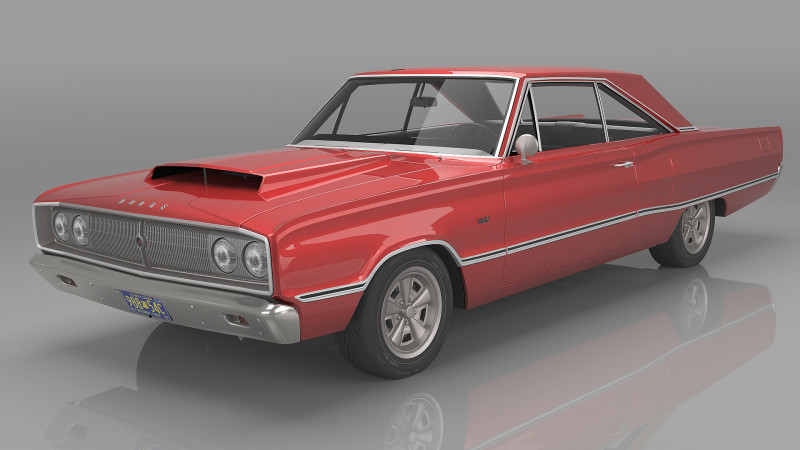 1967 Dodge Coronet 3D मॉडल .c4d .max .obj .3ds .fbx .stl .blend