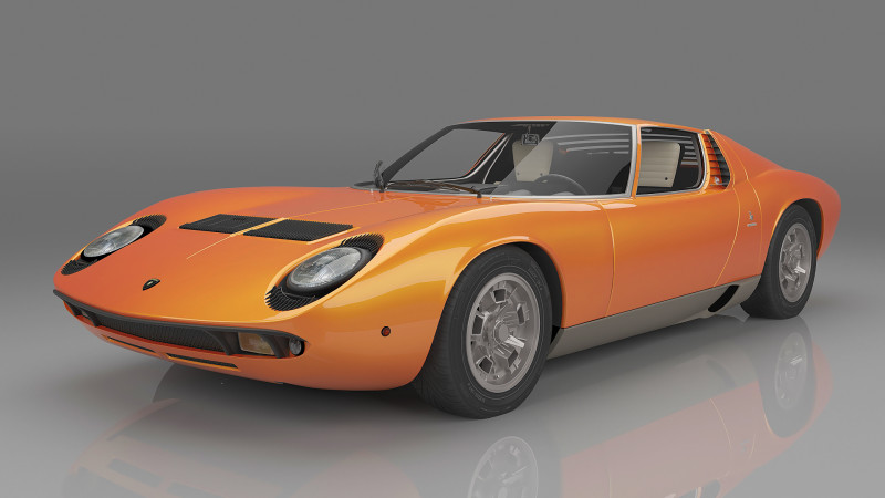 1967 Miura P400 3D Модель .c4d .max .obj .3ds .fbx .stl .blend