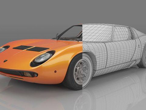 1967 Miura P400 3D Модель