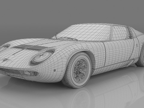 1967 Miura P400 3D Модель