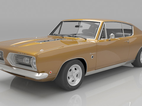 1968 Plymouth Barracuda Formula-S 3D मॉडल