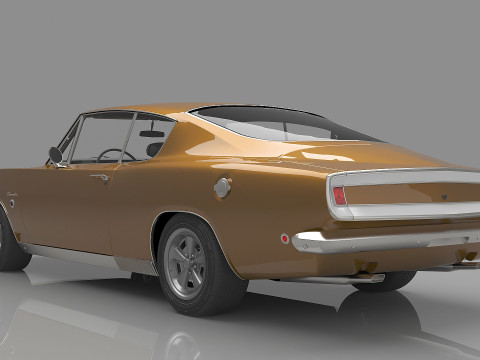 1968 Plymouth Barracuda Formula-S 3D Модель