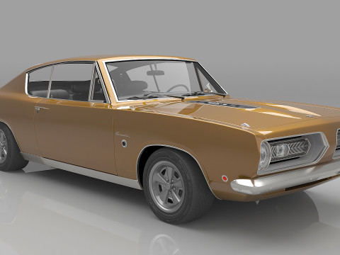 1968 Plymouth Barracuda Formula-S 3D Модель